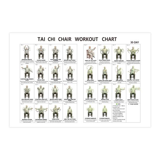 

Tai Chi Chair Workout Chart for Seniors 30 Day Structured Exercise Plan with Seated Tai Chi And Walking Exercises for Balance Flexibility And Mobility A