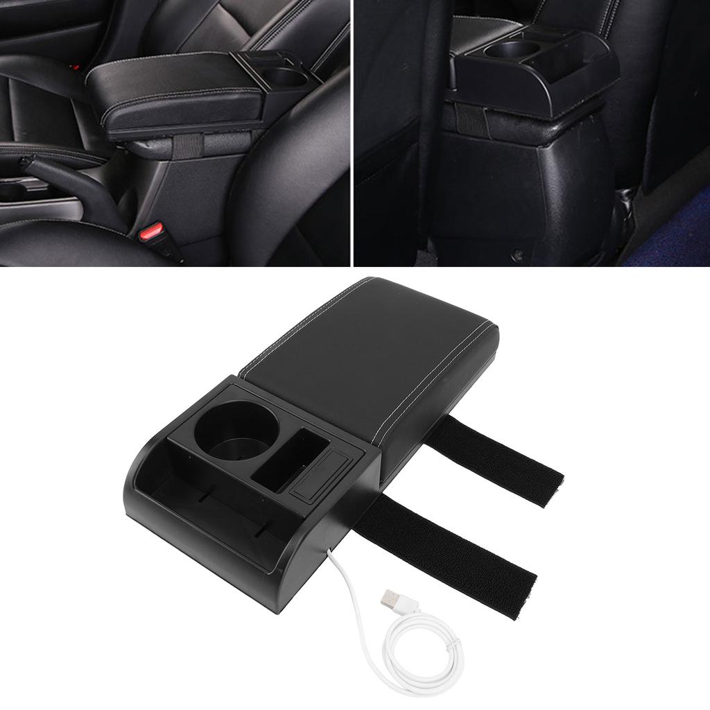 Auto Center Console Armrest Pillow with USB Interface Multifunctional   Width Armrest Storage Box   for Vehicles