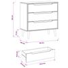 Chest of Drawers MOLDE Caramel 80 x 40 x 80 cm Solid Pine Wood