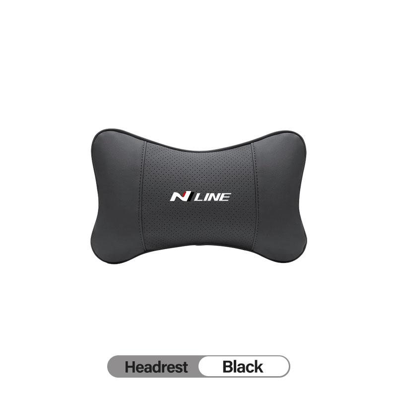 High-quality Leather Car Seat Headrest Memory Foam Comfort Pillow Auto Interior For Hyundai NLINE Genesis I30 I20 I10 Venue Getz PP18