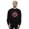 Marvel Mens Captain America Wooden Shield Sweatshirt