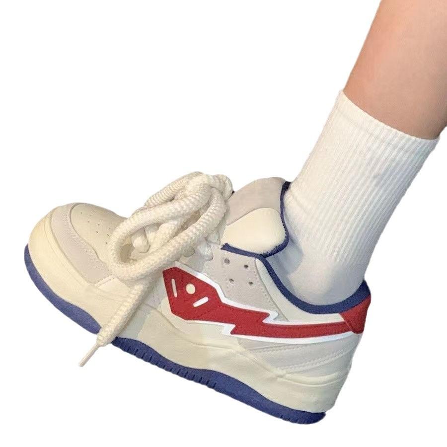 Platform Bread Shoes Women's Spring and Autumn New Trendy Niche Original Student Retro Sports Breathable Board Shoes