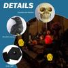 Solar Lights Outdoor 1 Set Crow on Skull Solar Halloween Lights with Stake Waterproof LED Light Decorations for Outdoor Decor