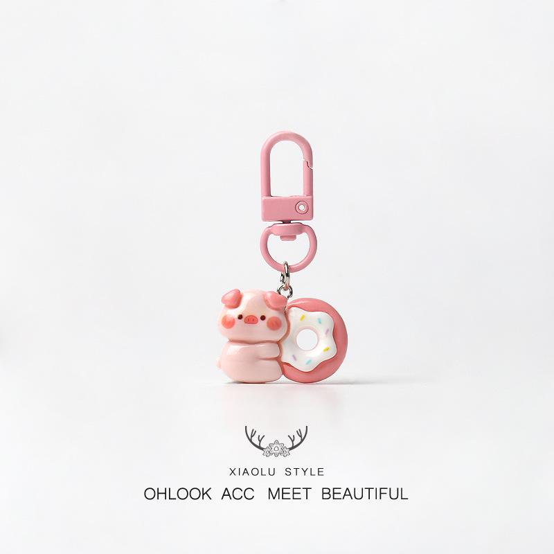 Милый брелок-подвеска в виде розовой свинки - Очаровательный мультяшный кулон для девочек