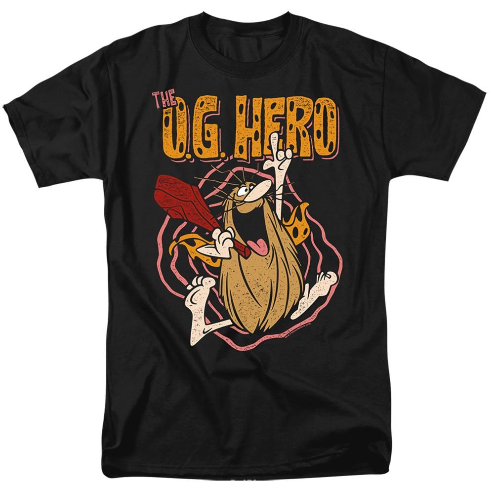 Captain Caveman - Og Hero - Adult Unisex Short Sleeve T-Shirt - Black 3XL