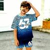 Gradient Zebra Color 67 Printed Kids T-shirt and Shorts 2 Piece Set Summer Casual Outfit for Boy's and Girl's Kids Clothing Top