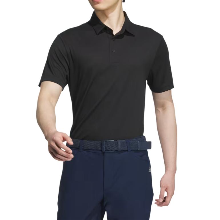 Men's Adidas Golf Clothing Men's Black Polo Collar Moderate