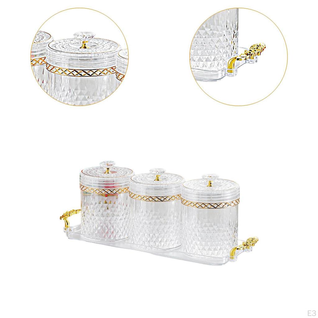 Food Storage Container Organizer Gifts Gadget Rack Tin with Tray