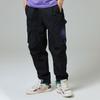 Li Ning Badfive Series Pure Color Loose Casual Printed Long Pants Men Bottoms Black AKXR553-1