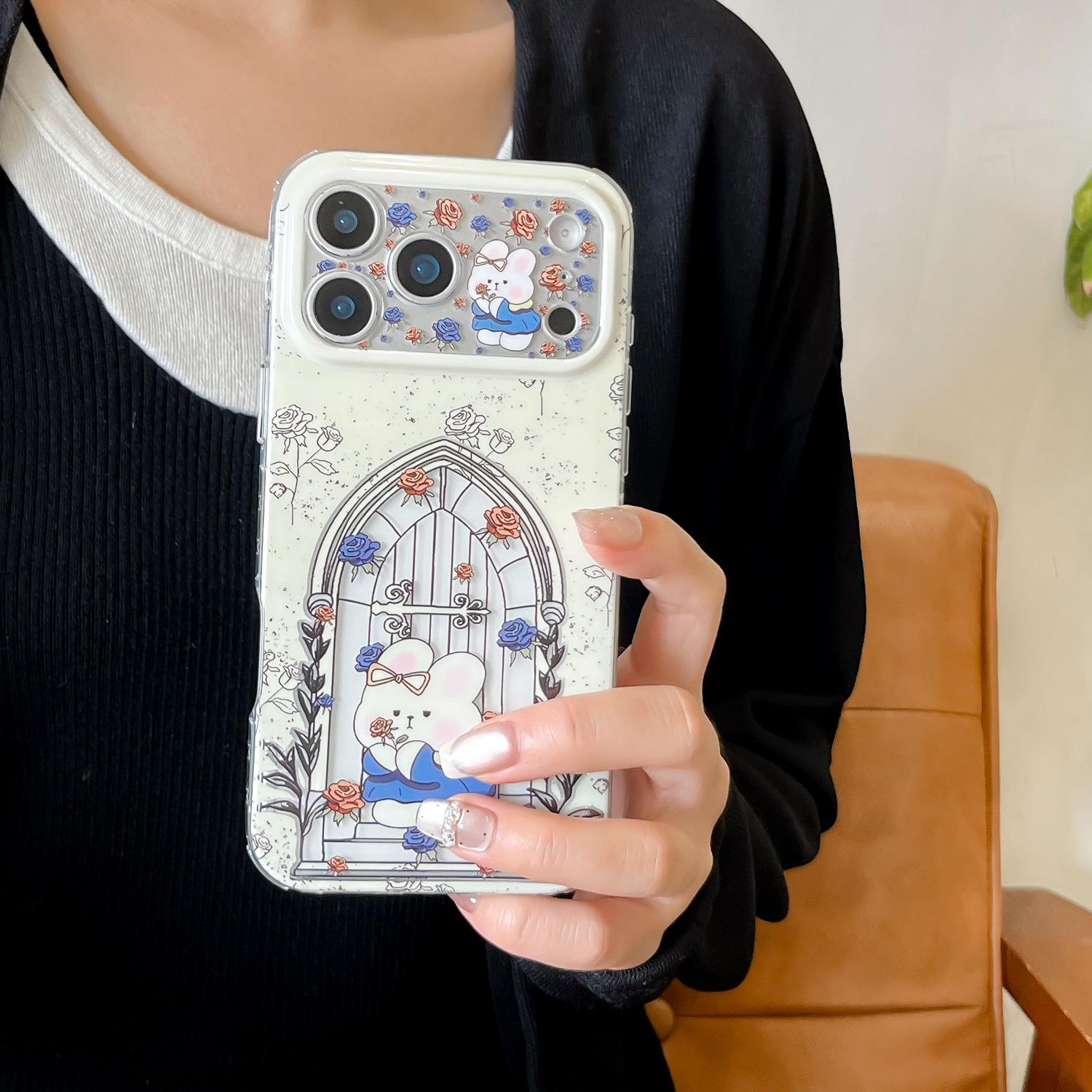 IMD-Hollow Window Rabbit Case for iPhone 15 Pro Max/16 Pro Max/17 Pro iPhone 15 Pro