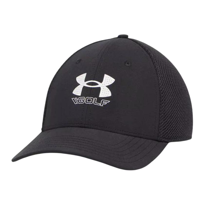 Under Armour Логотип Полиэстер Бейсболка Мужские кепки Черный 1389885 M