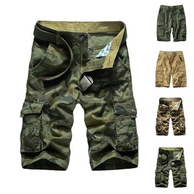 Herren Vintage Locker Geschnittene Mehrfach-Taschen Arbeits Cargo Shorts