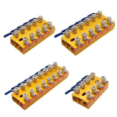 Copper Hydraulics Water Manifold Splitters 4/5/6/8 In 4/5/6/8Out Temperature Resistant Water Regulator For Factories