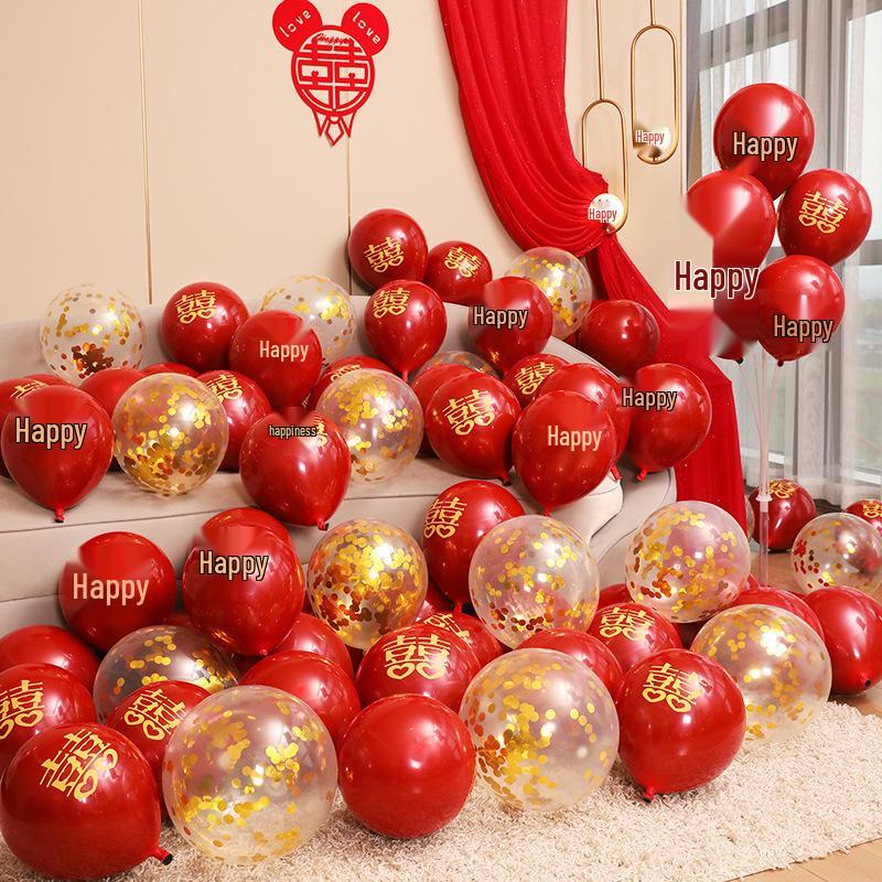Wedding Balloon Decoration Set - Bedroom & Celebration Supplies for Engagements