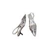 French sequined beautiful bag head sandals 2025 spring new one-word belt niche bag head lightweight pointed high heels