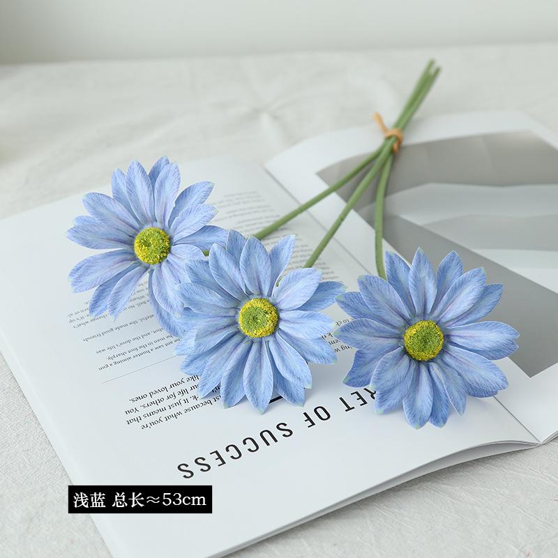 3 Head Bundles Of Hand Feel Summer Chrysanthemum Fake Flower Chrysanthemum Home Decoration Wedding Decoration Simulated Flower