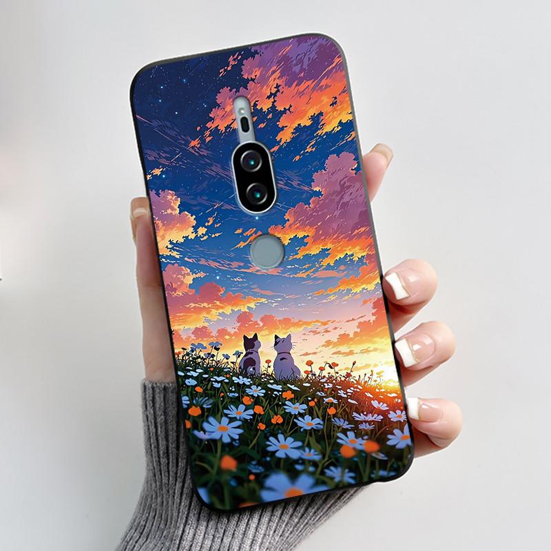 For Sony Xperia XZ2 Premium SO-04K SOV38 XZ2Premium Case Luxury Cute Cool Boys Girls Black Soft Silicone Back Cover TPU Housing