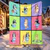 Bluey Pattern Blanket for Home Decoration, Bed, Sofa, Car Travel, Camping, Suitable for All Seasons, Birthday Christmas Gift