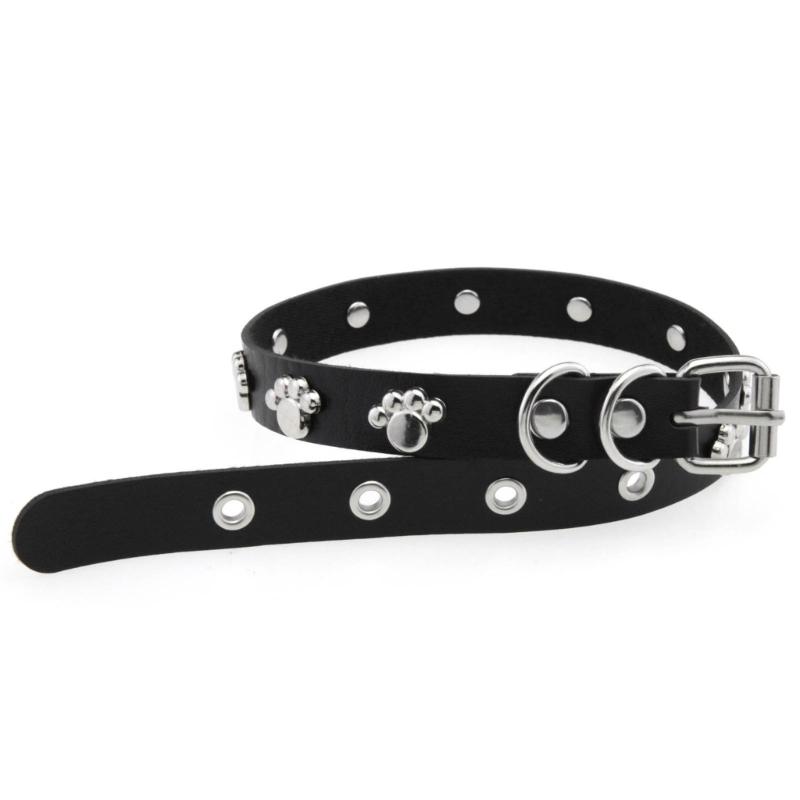 Stylish PU Leather Paws Design Choker Necklace With Metal Hardware For Everyday Wear Party Outfits Costume Accessories