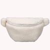 Unisex Fuzzy Crossbody Bag Zipper Closure Solid Shoulder Bag Multifunctional Soft Foldable Lightweight Autumn Winter Daily Bag