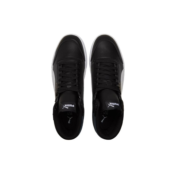 Puma Shuffle Mid Retro Casual Antideslizantes Absorción de Impactos Duraderos Zapatos de Skate de Caña Alta Unisex Zapatos de Skate Negro Blanco 380748-07