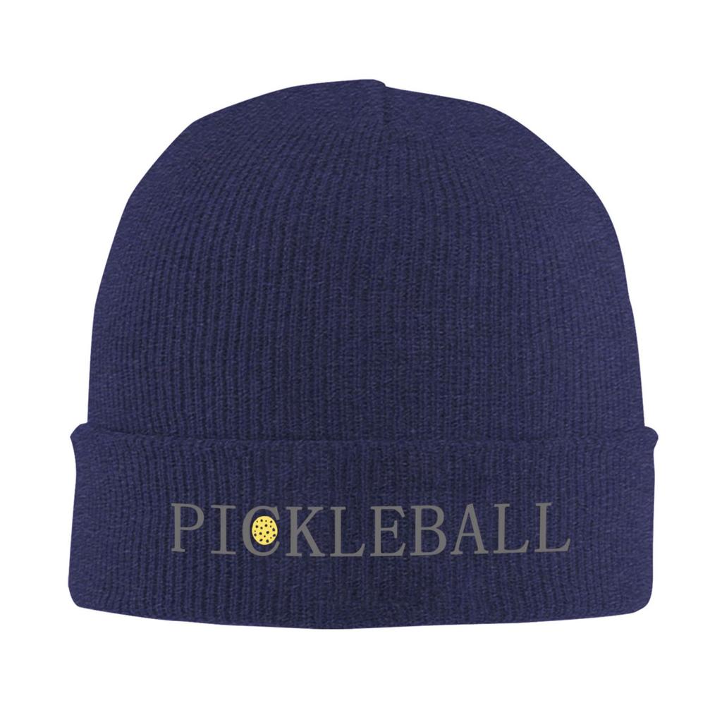 Pickleball Warm Knitted Cap Fashion Bonnet Hat Autumn Winter Outdoor Beanies Hats For Unisex Skull Knitted Hat