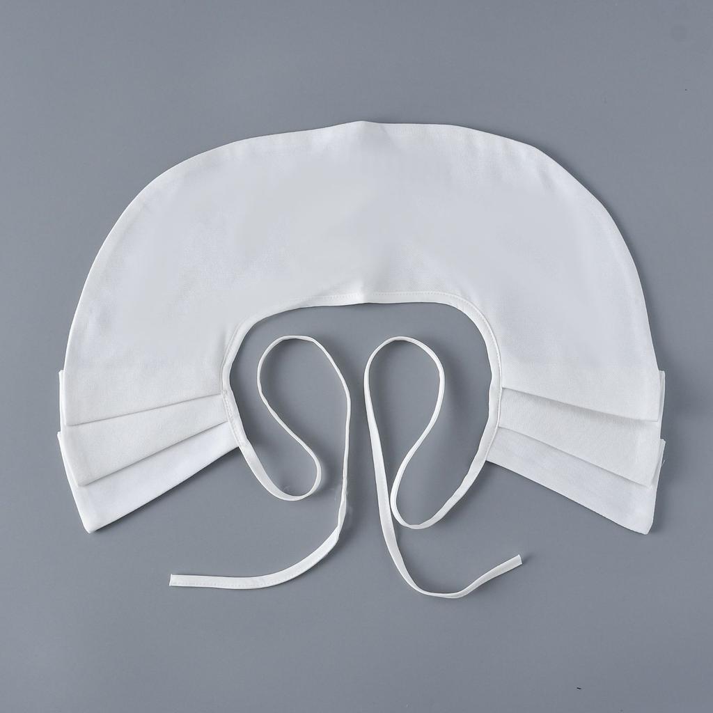 Womens Front Ties Shoulder Wraps Shawl White Lapel Blouse Shirt Detachable Collar Half Shirt Small Fake Collar Cape Shawls