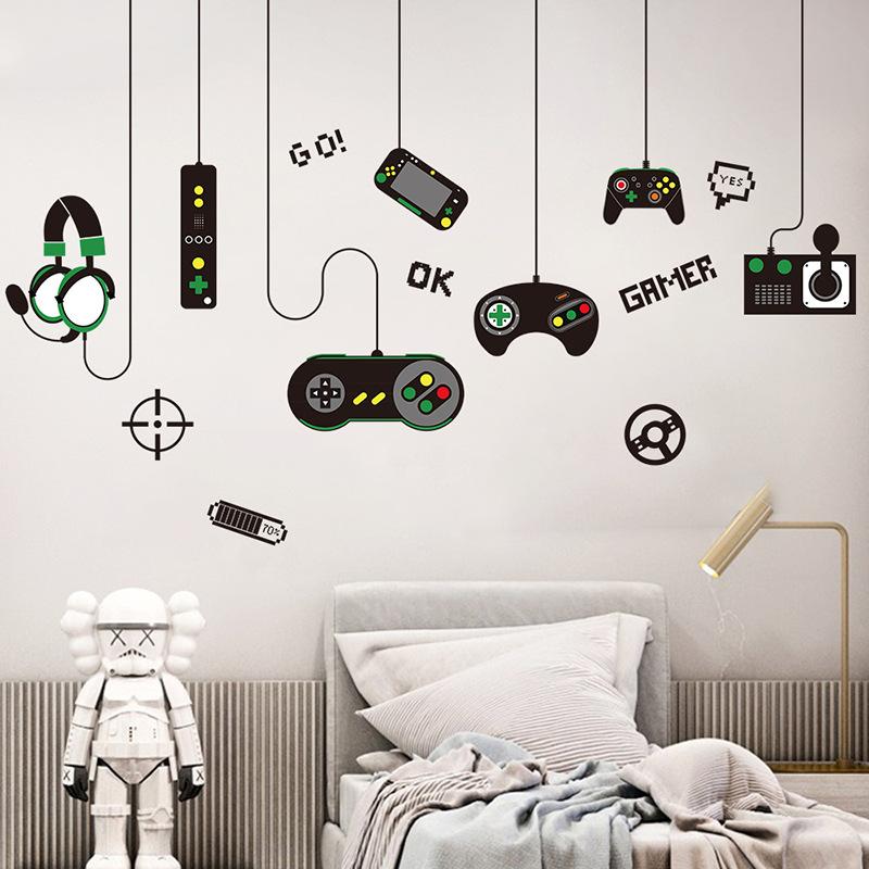 Naklejka ścienna na kontroler do gier, wodoodporna, samoprzylepna, do dekoracji pokoju gier
