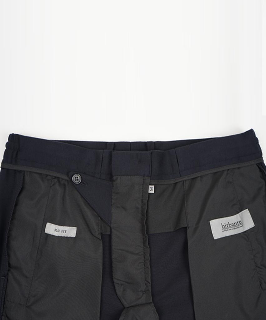 BIRBANTE Comfort Stretch R.C. Fit Setup Slacks - Dark Navy