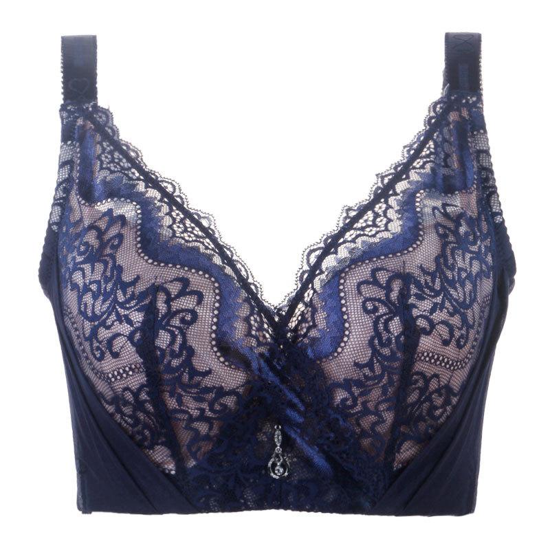 Sexy Lace Bra Full  Coverage Plus Size Underwear Women Brassiere  D E Cup