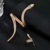 Exaggerated snake design bracelet jewelry snake opening adjustable ring set women