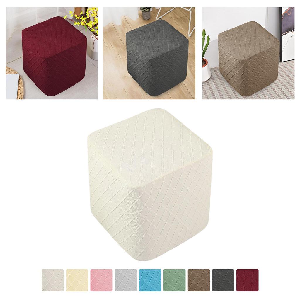 Stretch Ottoman Cover Stool Protector Ottoman Slipcovers for Living Room