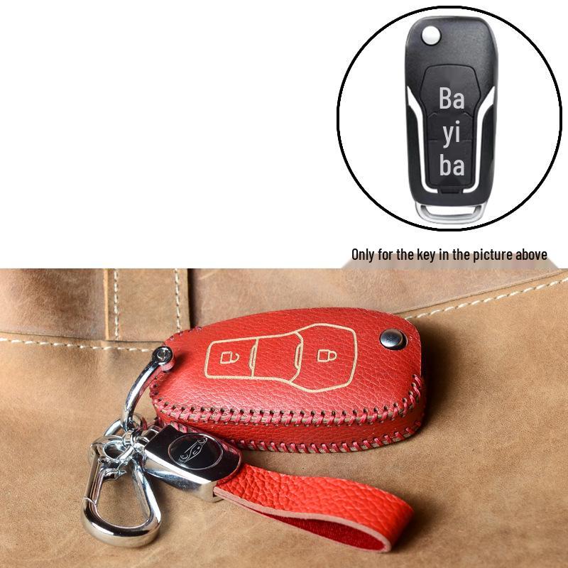 Universal Nappa Leather Key Cover for Honda, Toyota, Hyundai, Nissan - Car Modification Accessory