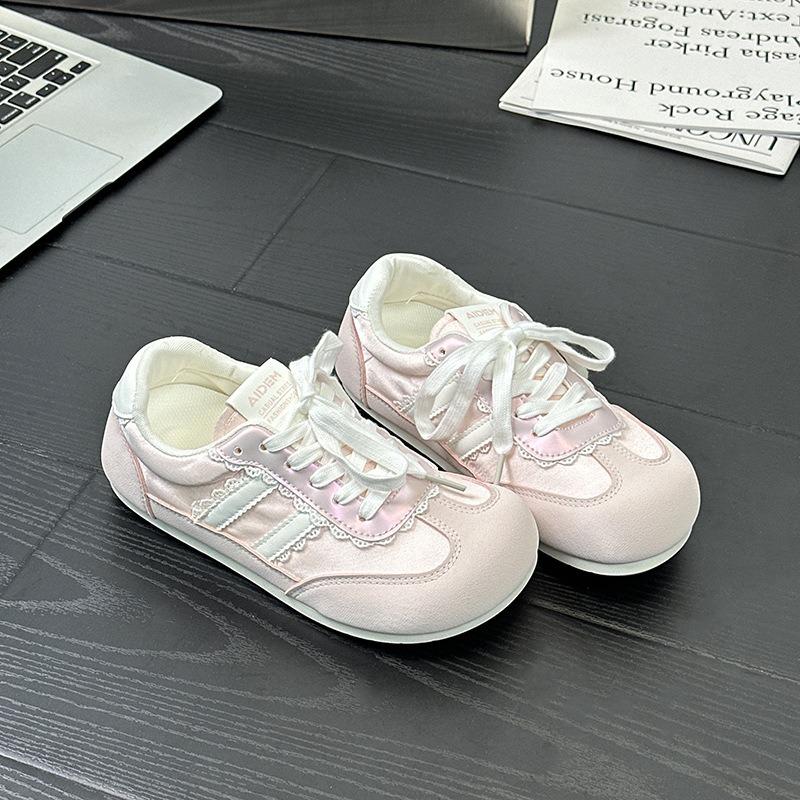 Fashion Women's Casual Sports Shoes 2025 Autumn Comfortable Non Slip Outdoor Fashion Sneakers Shallow Casual Lace Ballet Flats Shoes