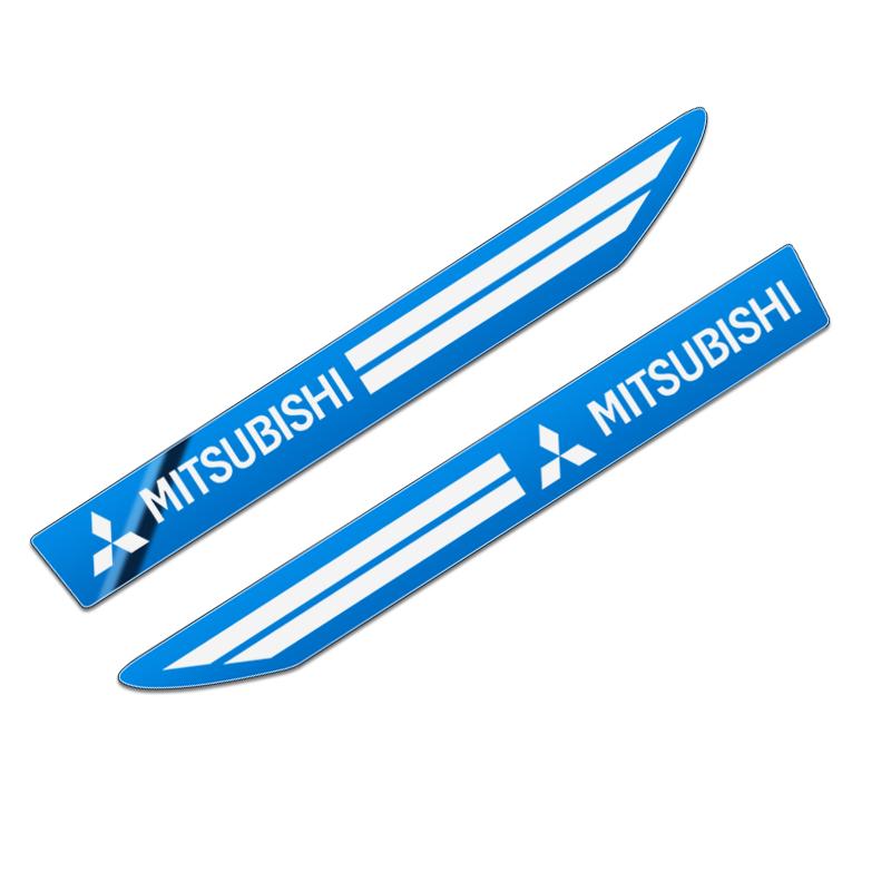 Auto Styling 2 Stück Seitenflügel Abzeichen Emblem Kotflügel Sportwagen Aufkleber für Mitsubishi ASX LANCER Ralliart PAJERO Autozubehör