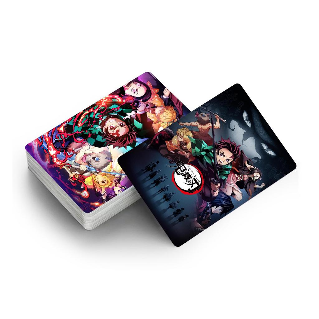 Beautiful Demon Slayer Double Sided Lomo Cards 30 Pcs Boxed HD Printed Anime Peripheral Cards For Anime Fans As Bookmark Greeting Card