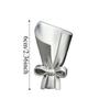Elegant Flower Insertable Brooch French Style Silver Glossy Pin Metal Corsage Ornament  Banquet