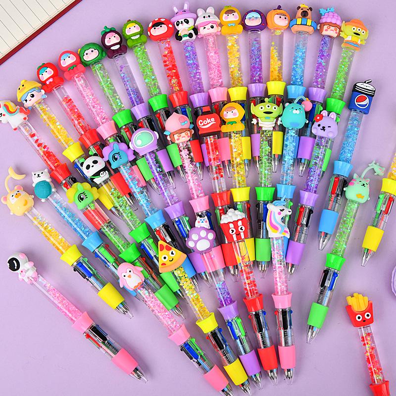 Cute Cartoon Multi-Color Ballpoint Pen - Creative Student Stationery Supplies