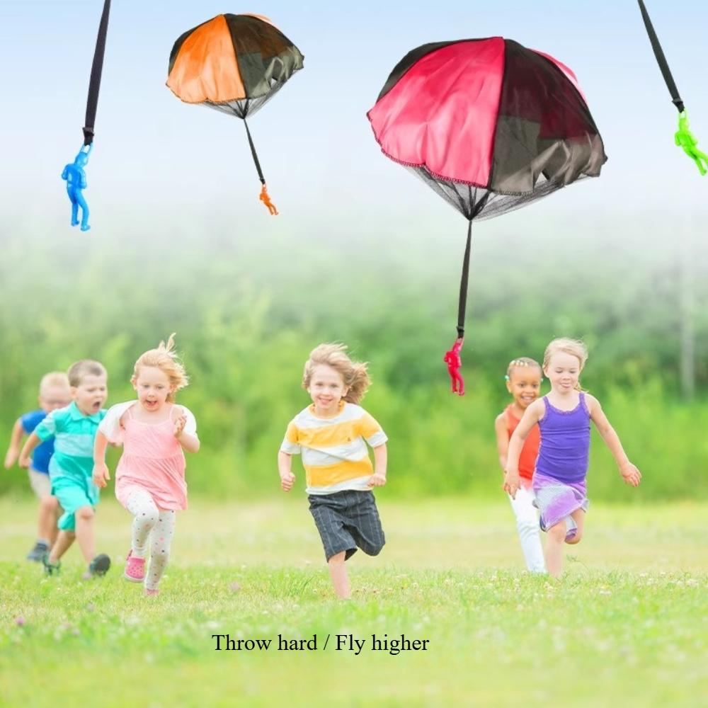 Kids Hand Throwing Parachute Toy, Outdoor Sports Game Prop, Flying Parachute for Park Lawn Kindergarten Interactive Play BY-003