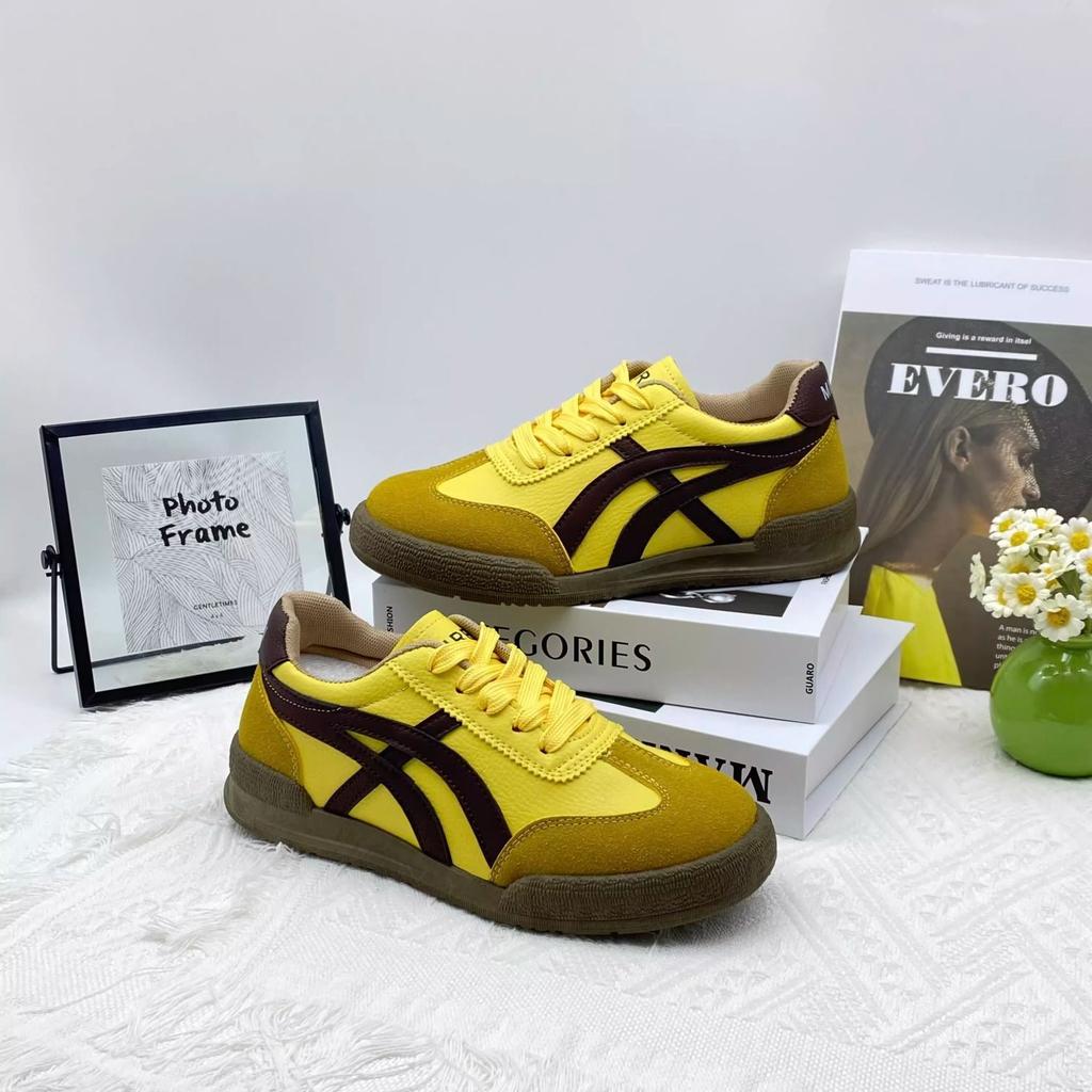 Dexun shoes women's shoes 2025 color matching fashion soft sole lightweight versatile flat casual board shoes comfortable trendy