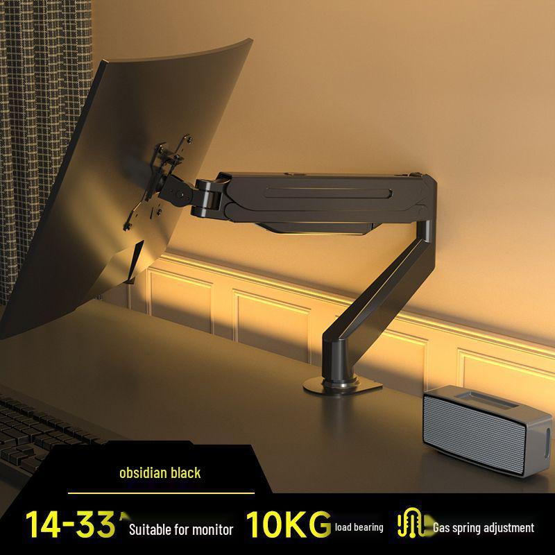 32-Inch Gas Spring Monitor Stand with Adjustable Height and Rotating Display