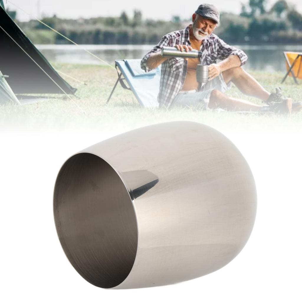 SUS304 Edelstahl Stielloses Weinglas Unzerbrechlich Bruchfest Metall Weinkelch 550 ML Temperaturisoliert