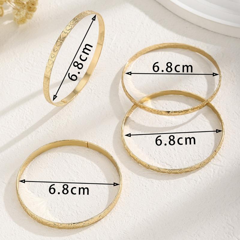 Jewelry, Rhombus Twist Glossy Bracelet Set, Irregular Punk Bracelet Set