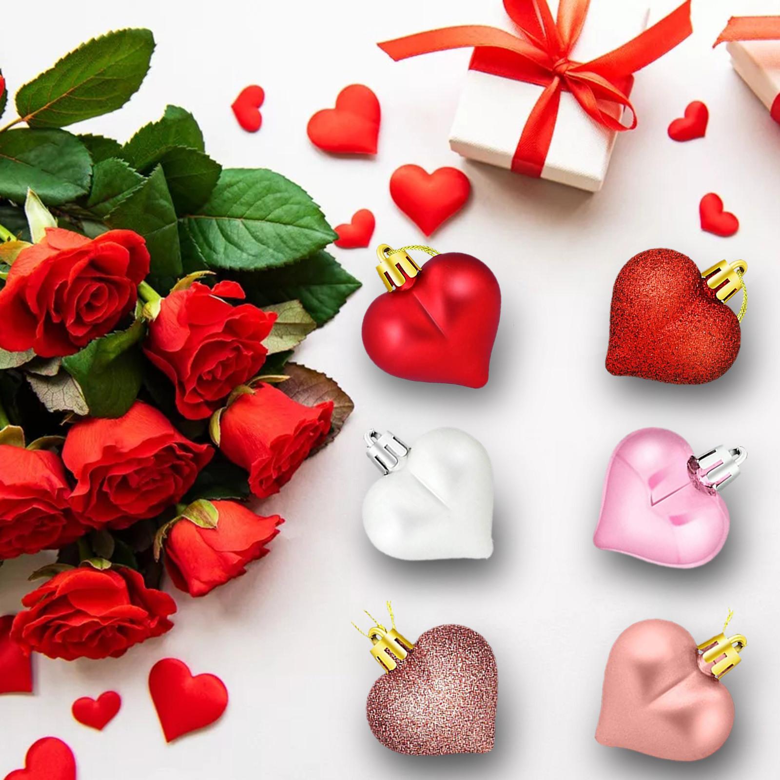 

Gifts Decorations Valentine s Day Heart 36pcs Ornaments Decoration Hangs Door Beads for Doorways Rod Festive Home Decoration One Size розового золота