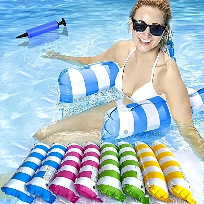 1pc Convenient 4-in-1 Water Swimming Pool Floating Hammock, Foldable Water Inflatable Hammock , Suitable For Pool, Seaside