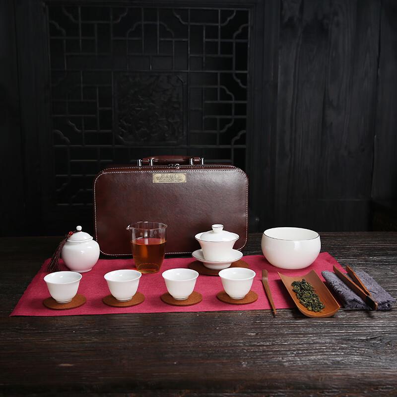 Chaxun Suet Jade Porcelain Tea Art Training Set