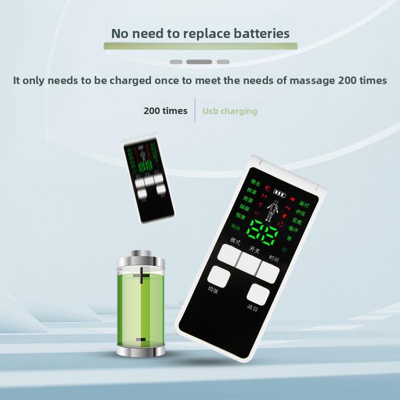 Electric Shock Massager Dredges Meridians, Pulse Sticker,Muscle Electrical Stimulation Instrument, Mini Electrotherapy Acupuncture Physiotherapy Patch