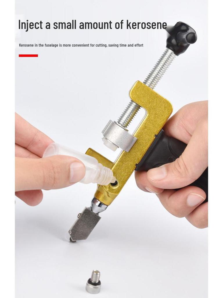 Diamond Glass and Tile Cutter Set: Ceramic Tile Scorer & Breaker for Thick Glass