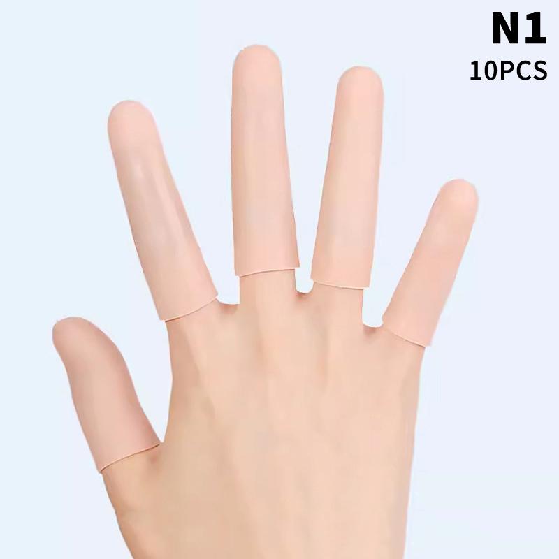 10Pcs Cooking Kitchen Tools Silicone Gel Tube Finger Protector Anti-Cut Heat Resistant Finger Sleeves