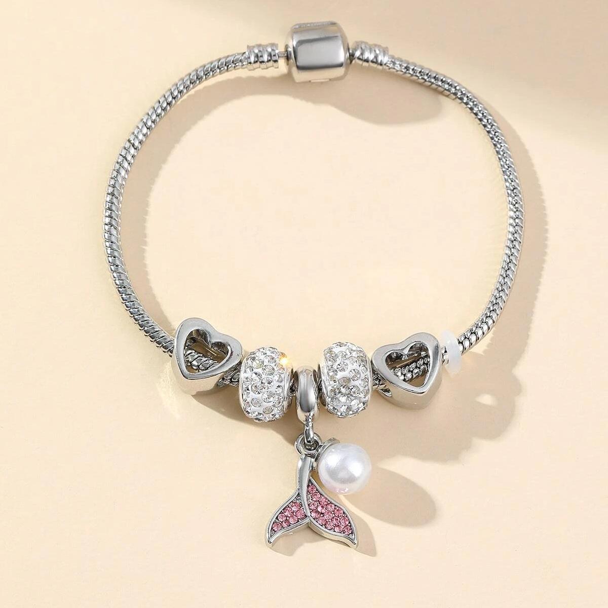 

1 Женский европейский и американский модный браслет с хвостом русалки для свиданий, путешествий, банкетов, вечеринок, праздничных нарядов, подарков